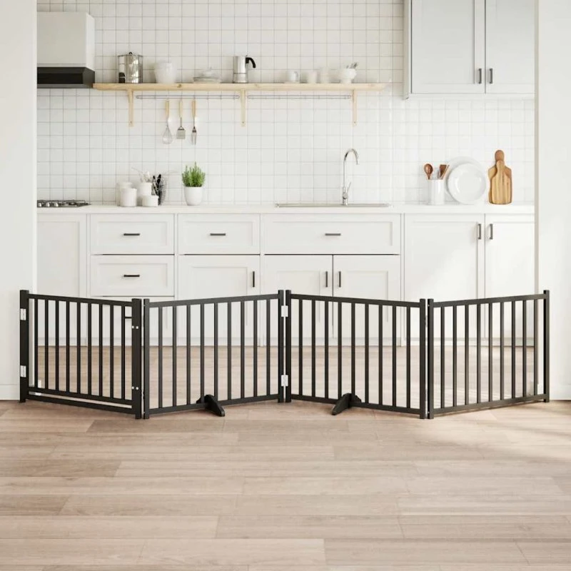 vidaXL Hundelåge 320 cm foldbar sort