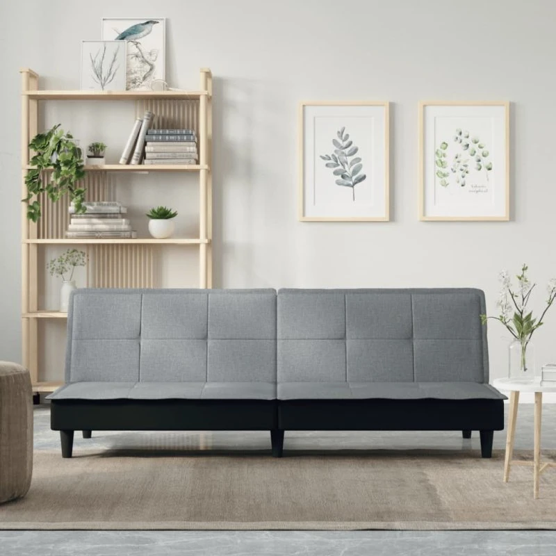 vidaXL Sovesofa Stof Lysegrå – Komfortabel og Justerbar