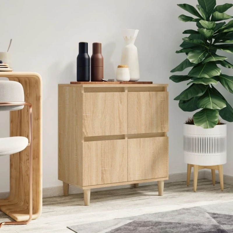 vidaXL Skænk 60x35x70 cm Konstrueret Træ Sonoma-eg