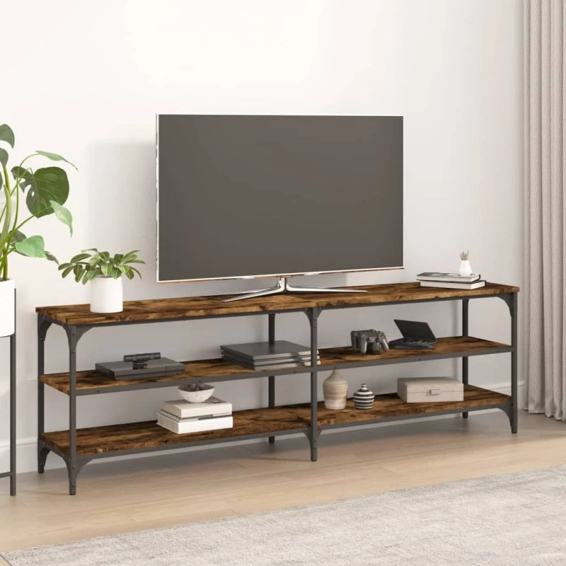 vidaXL tv-bord 160x30x50 cm røget egetræsfarve