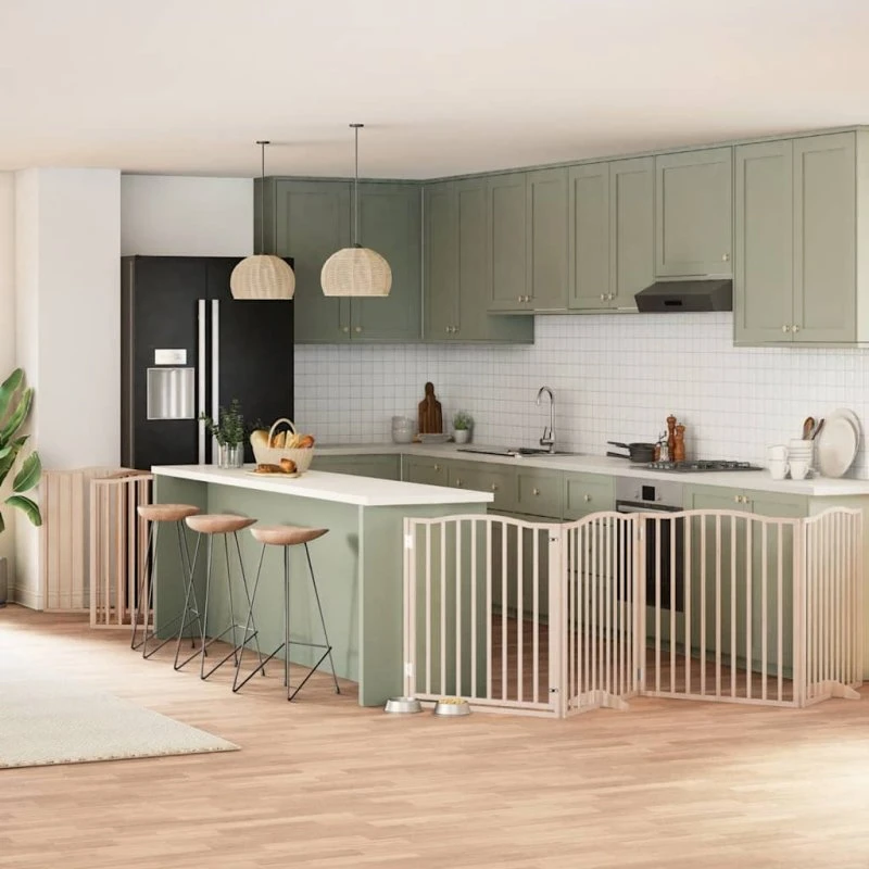 vidaXL Hundelåge 12 Paneler 960 cm Foldbar Poppeltræ