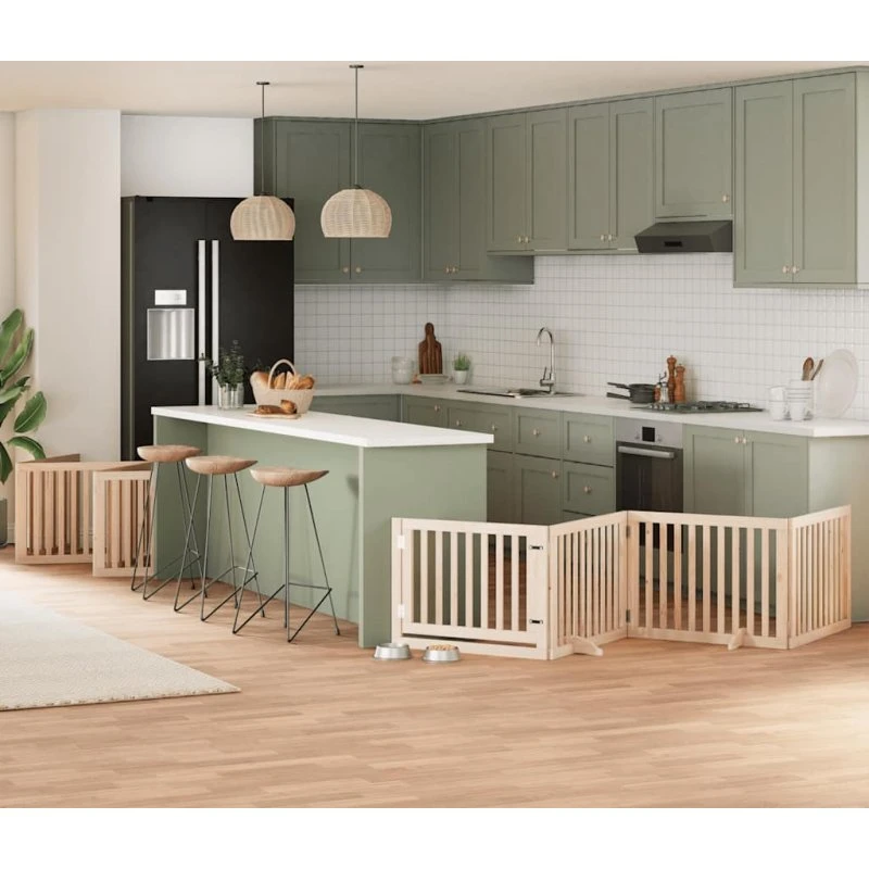 vidaXL Hundelåge 12 Paneler 960 cm Foldbar Poppeltræ