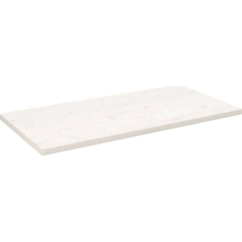 vidaXL bordplade 100x60x2,5 cm hvid massivt fyrretræ
