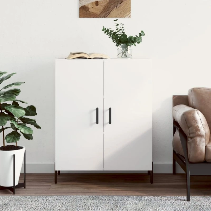 vidaXL Skænk 69,5x34x90 cm Konstrueret Træ Hvid
