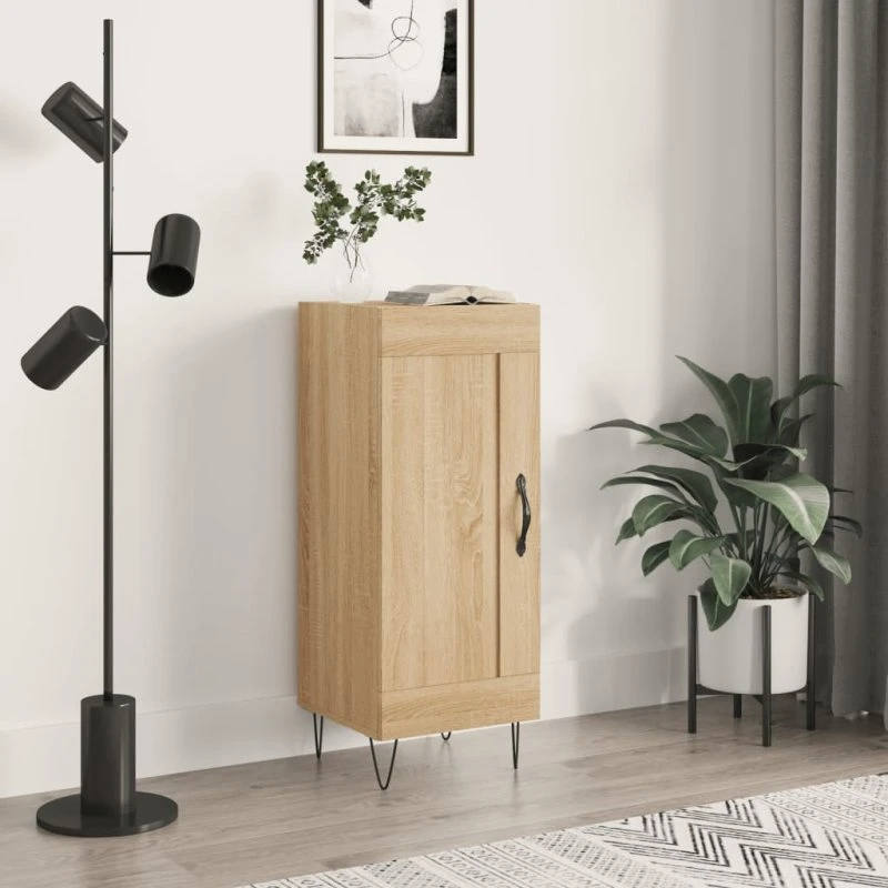 vidaXL Skænk 34,5x34x90 cm Konstrueret Træ Sonoma-Ege