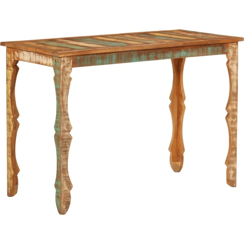 vidaXL Spisebord 110x52x76 cm massivt genbrugstræ