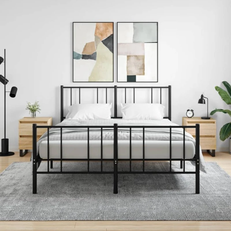 vidaXL Sengeborde 2 stk. 40x35x50 cm konstrueret træ Sonoma-eg