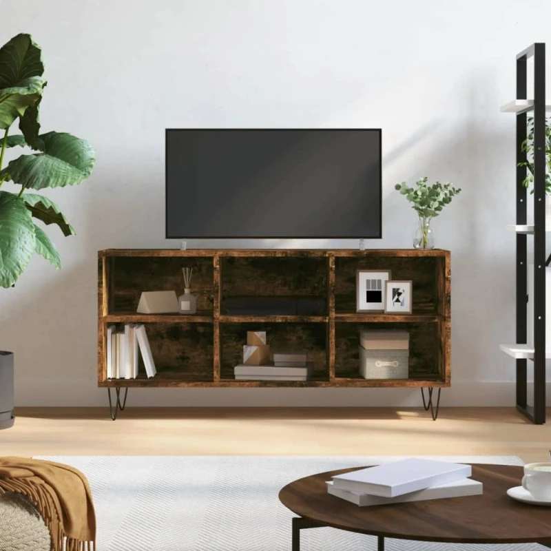 vidaXL tv-bord 103,5x30x50 cm røget egetræsfarve