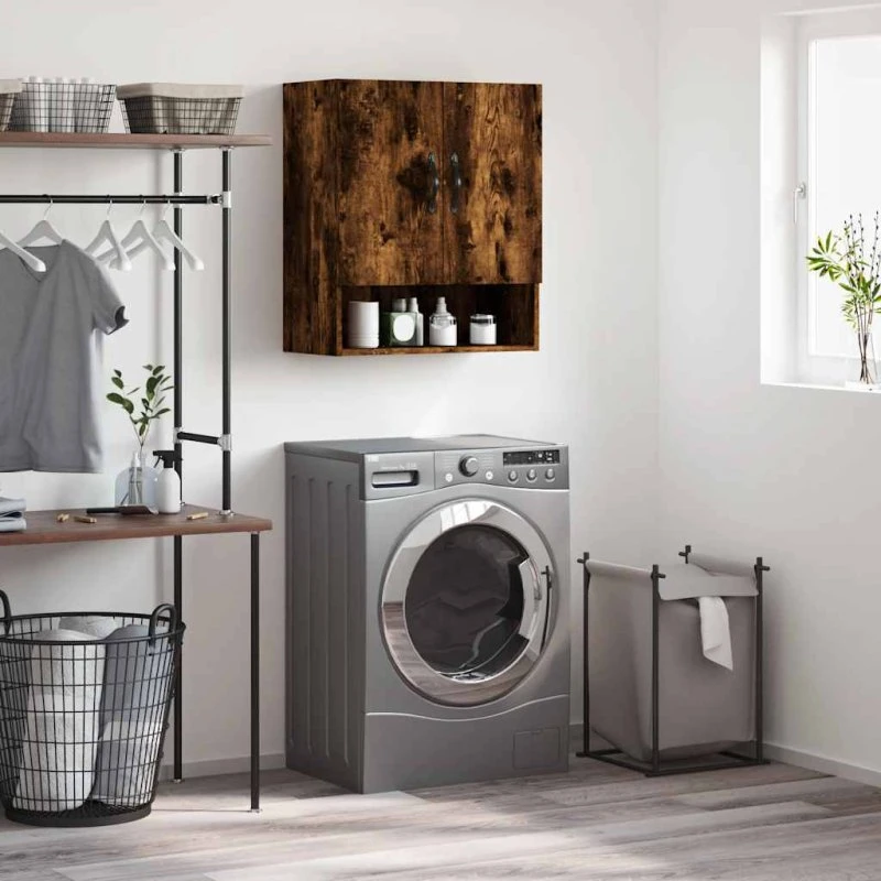 vidaXL Vægskab 60x31x70 cm Konstrueret Træ Røget Egetræsfarve