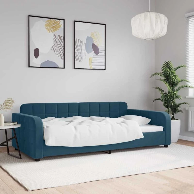 vidaXL Daybed 100x200 cm velour blå