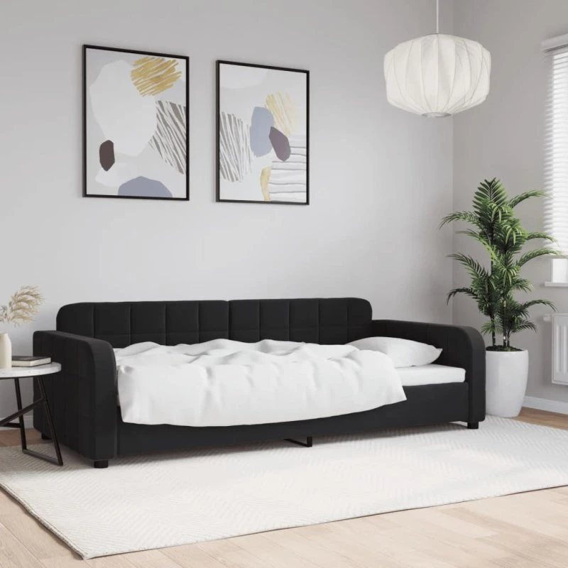 vidaXL Daybed 90x190 cm sort velour