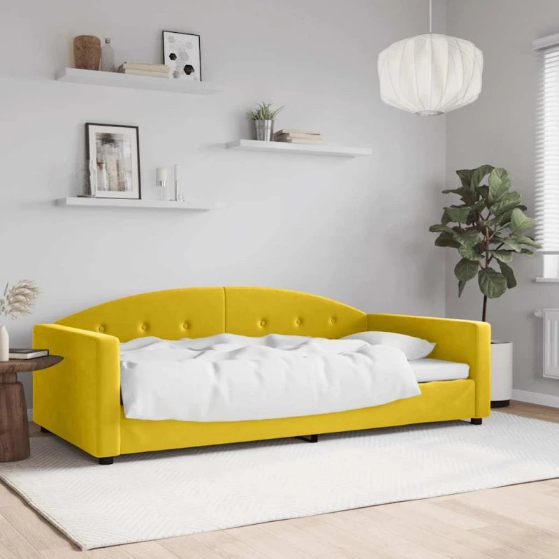 vidaXL Daybed 100x200 cm velour gul