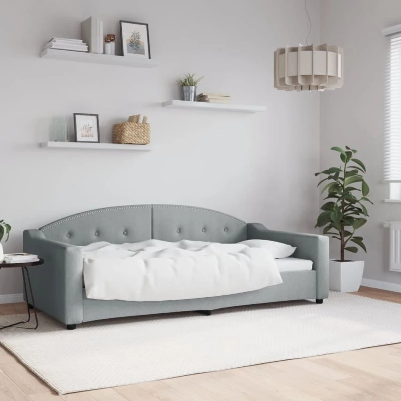 vidaXL Daybed 90x190 cm stof lysegrå