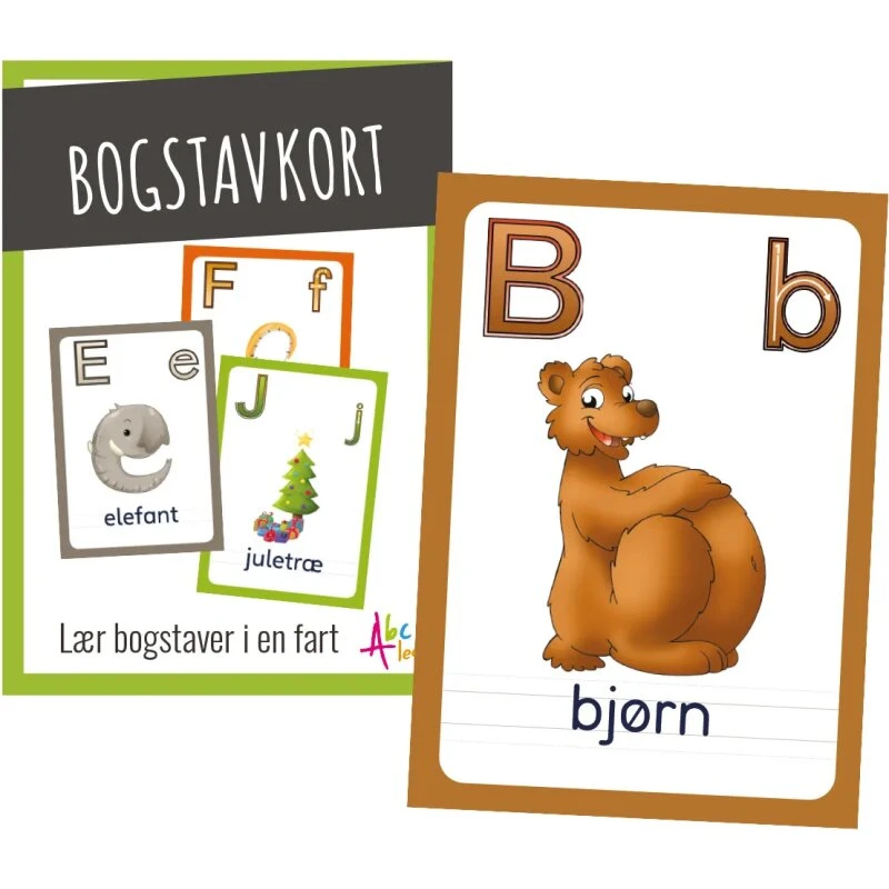 Abcleg Bogstavkort - Lær store og små bogstaver