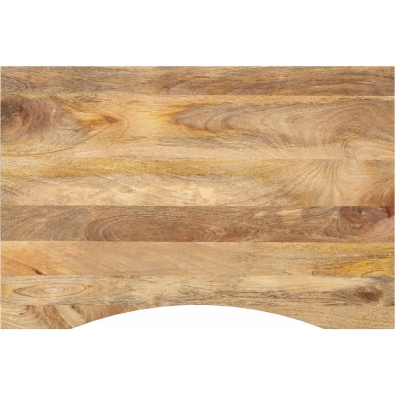 vidaXL bordplade med kurvet form 80x60x2,5 cm ru massivt mangotræ