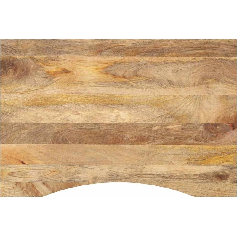 vidaXL bordplade med kurvet form 100x60x2,5 cm ru massivt mangotræ