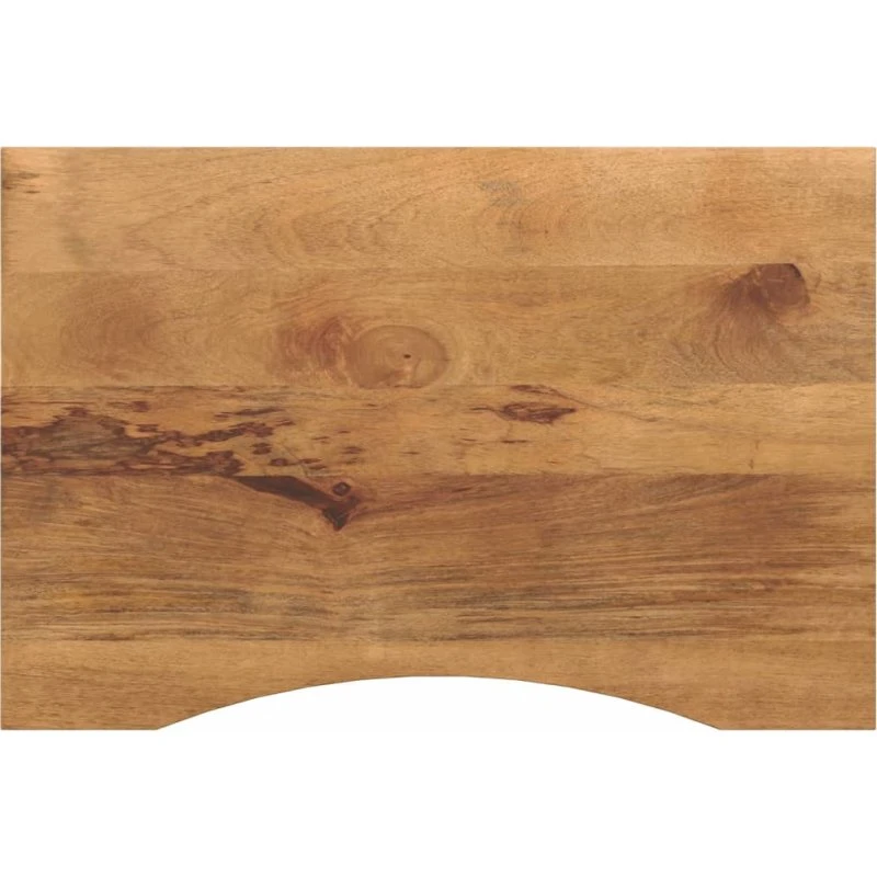 vidaXL bordplade med kurvet form 90x50x2,5 cm ru massivt mangotræ