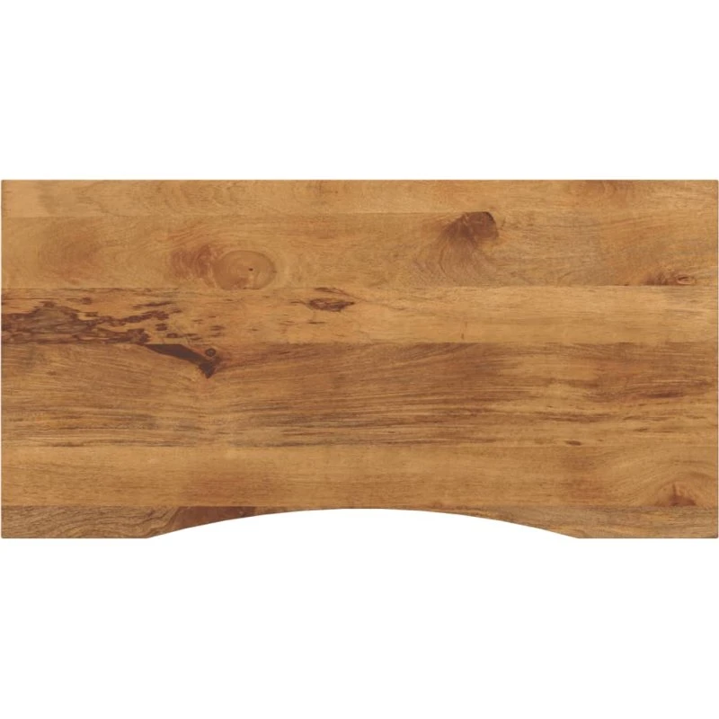 vidaXL bordplade med kurvet form 140x50x2,5 cm ru massivt mangotræ