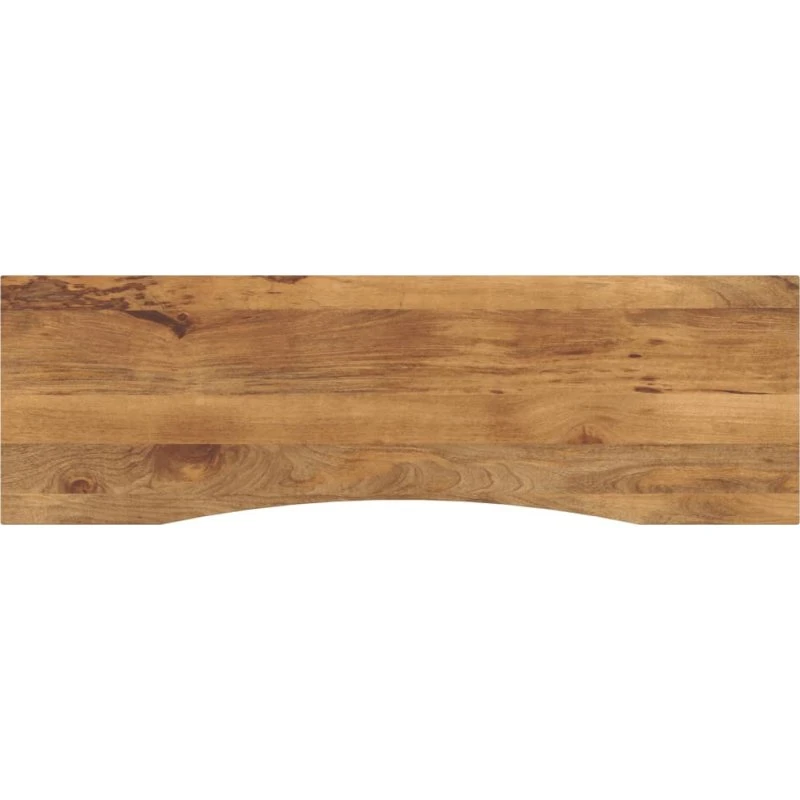 vidaXL bordplade med kurvet form 160x50x2,5 cm ru massivt mangotræ