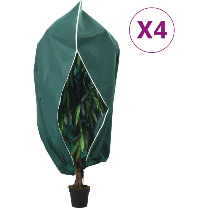vidaXL Plantebeskyttelse med lynlås 4 stk. 70 g/m² 2,36x2 m