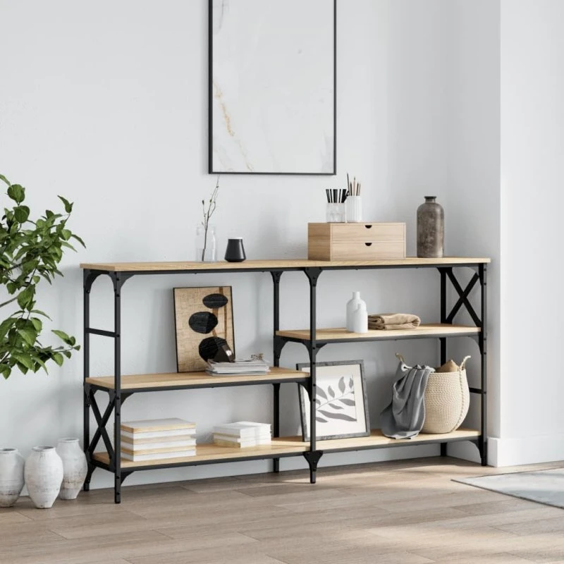 vidaXL Konsolbord 150x29x76,5 cm Sonoma-Ege Træ