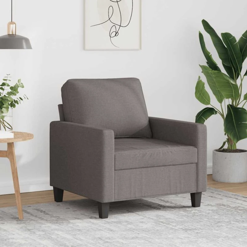 vidaXL Lænestol 60 cm Stof Gråbrun