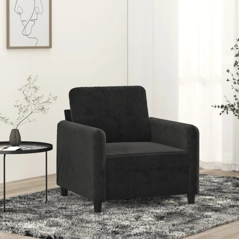 Velour Lænestol 120 cm Lyserød