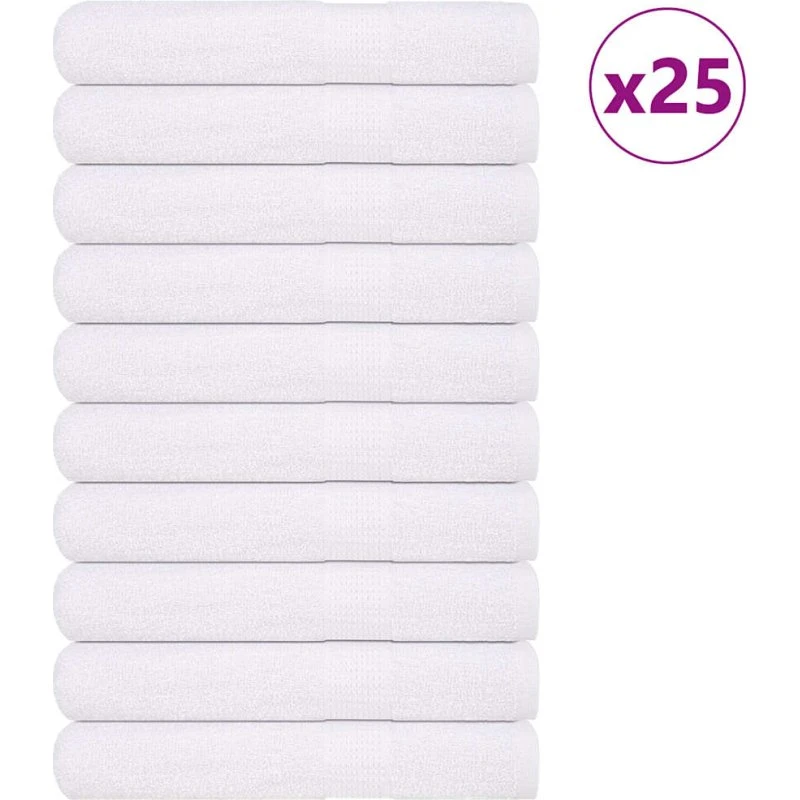 vidaXL Saunahåndklæder 25 stk. 80x200 cm 360 gsm hvid
