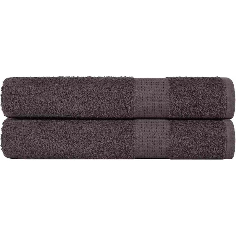 vidaXL Saunahåndklæder 2 stk. 80x200 cm 360 gsm antracitgrå