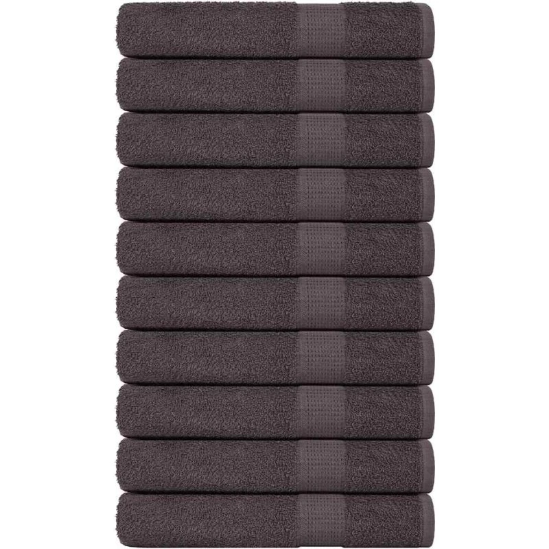 vidaXL Saunahåndklæder 10 stk. 80x200 cm antracit 360 g/m²