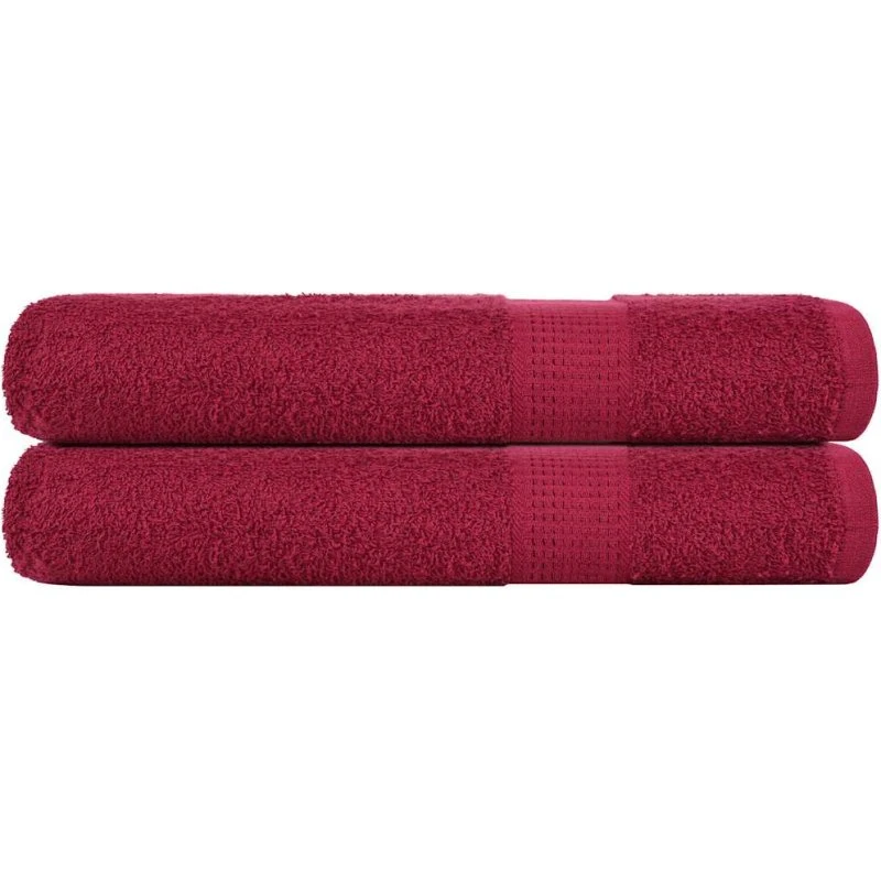 vidaXL Saunahåndklæder 2 stk. Bordeaux 80x200 cm 360 gsm