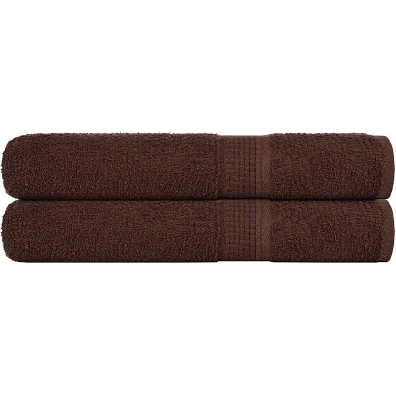 vidaXL Saunahåndklæder FROGN 2 stk. brun 80x200 cm 360 gsm