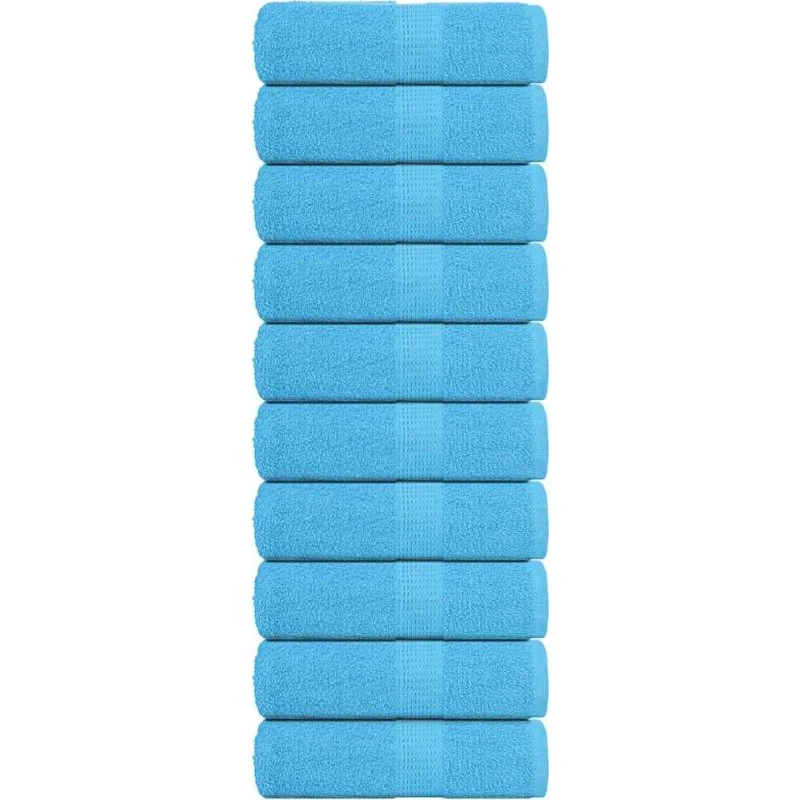 vidaXL FROGN turkis 10 stk. 30x30 cm 360 gsm vaskehåndklæder