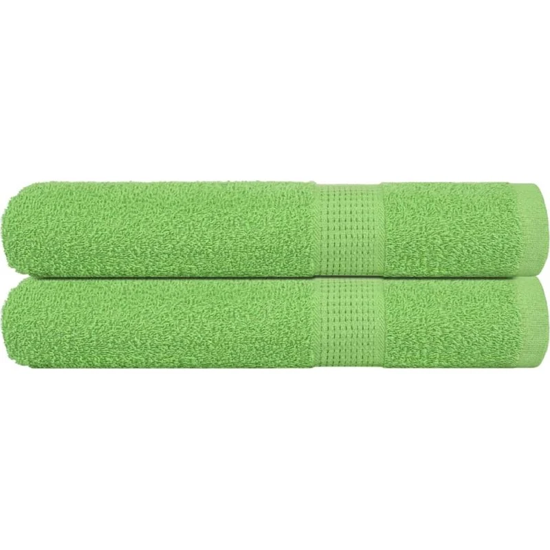 vidaXL Saunahåndklæder 2 stk. 80x200 cm Æblegrøn 360 gsm
