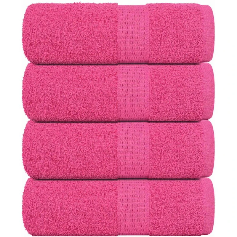 vidaXL FROGN lyserøde vaskehåndklæder 4 stk. 30x30 cm 360 gsm