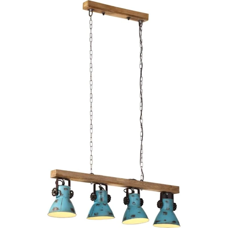 vidaXL Loftlampe 25 W 90x24x111 cm rustik blå