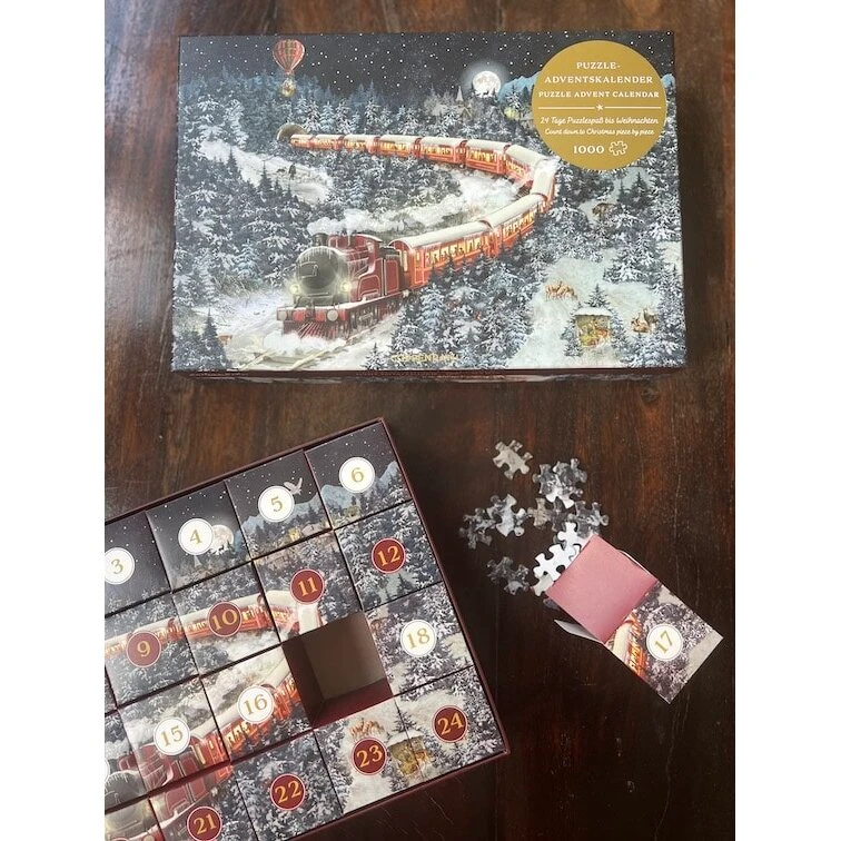 Spiegelburg Julekalender-puslespil Juletoget, 1000 brikker