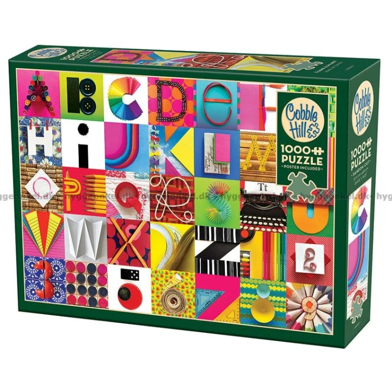 Cobble Hill: Fundet alfabet – 1000 brikker (67,6×48,9 cm)
