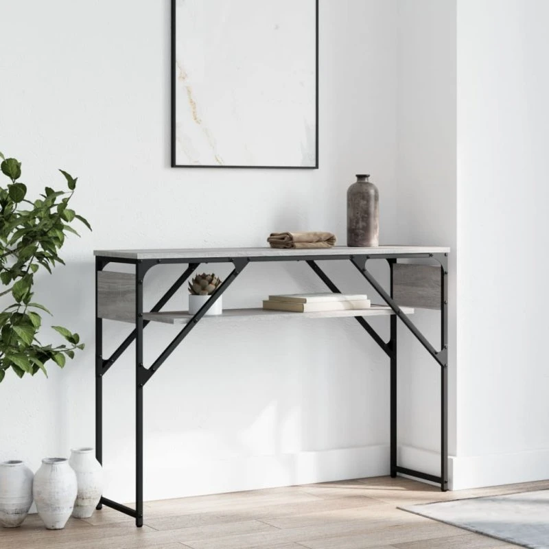 vidaXL Konsolbord 105x30x75 cm Grå Sonoma-Ege Konstrueret Træ