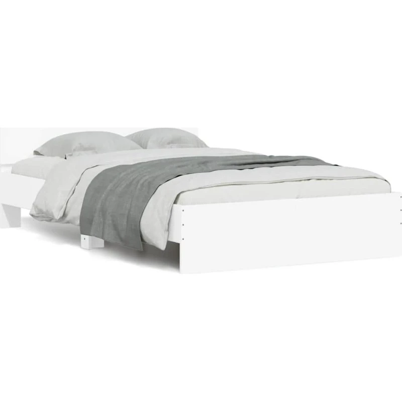 vidaXL Sengeramme 140x190 cm Sonoma-eg med LED-lys