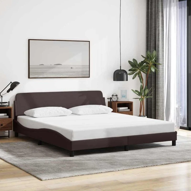 vidaXL Dover Sengeramme 180x200 cm mørkebrun