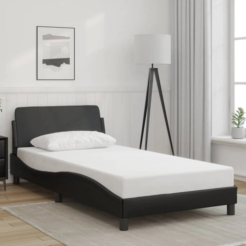vidaXL sengeramme Dover 100x203 cm sort kunstlæder
