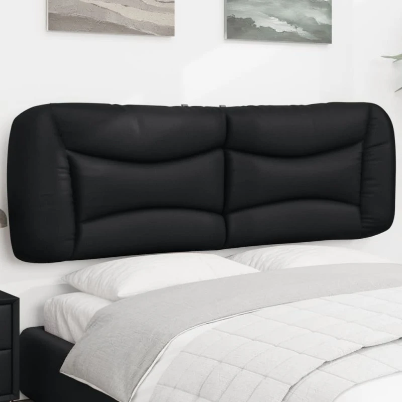 vidaXL Gavlpude Hvar 152 cm Kunstlæder Sort