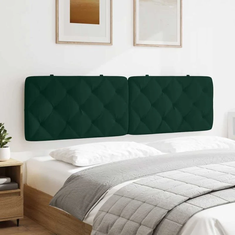 vidaXL Gavlpude 180 cm mørkegrøn velour