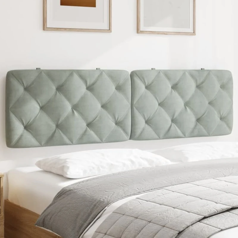 Gavlpude Velour Lysegrå 193 cm