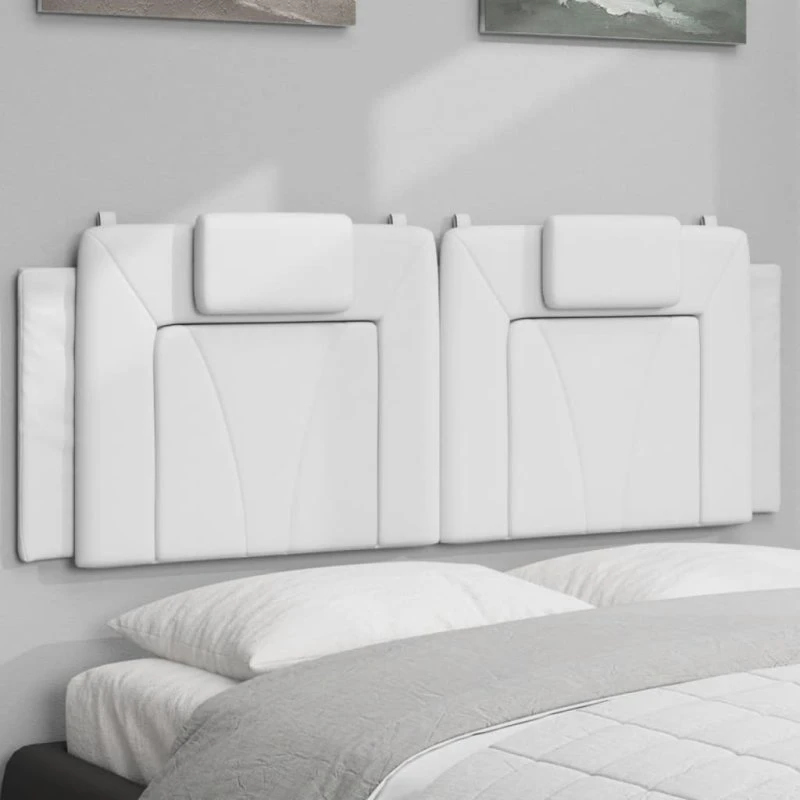 vidaXL Gavlpude Viana 152 cm hvid kunstlæder