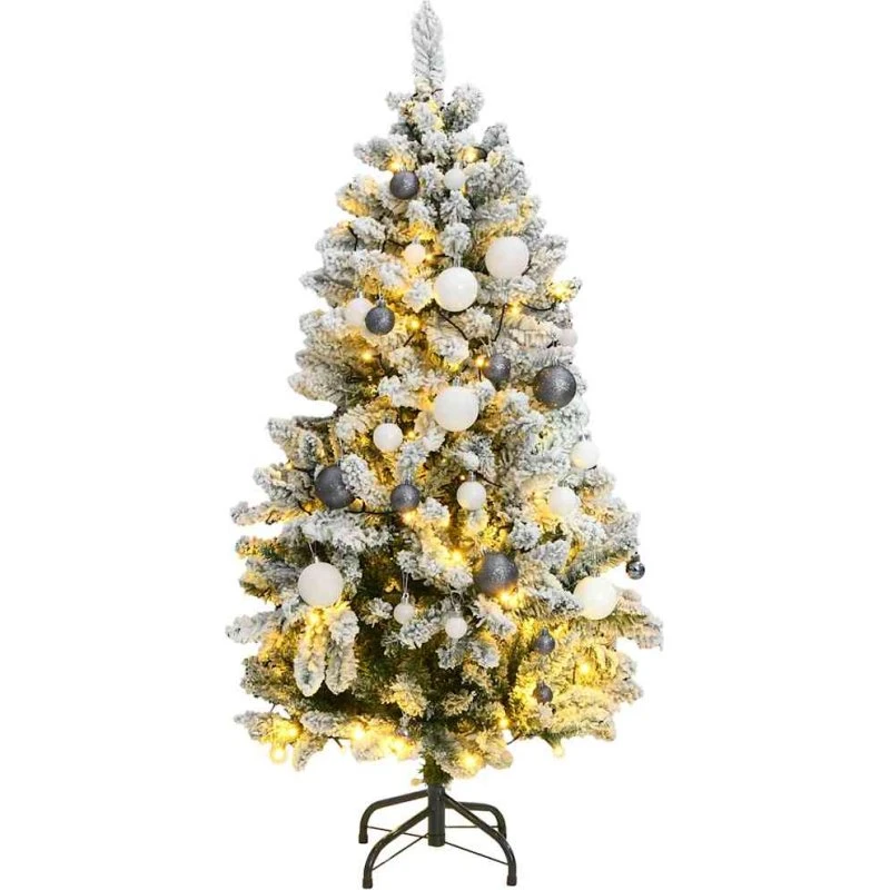 vidaXL Kunstigt Juletræ 150 cm med 150 LED'er og Hængslet