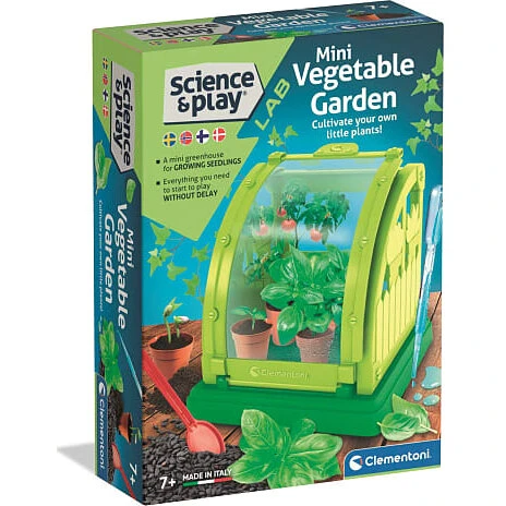 Clementoni Mini drivhus med små krukker og hurtigtvoksende frø