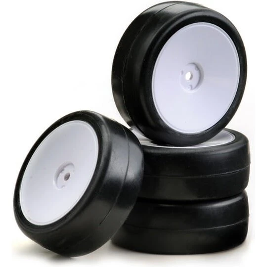 Onroad Hjul 1:10 Disc/Slick Hvid Ø66 mm (4 stk)