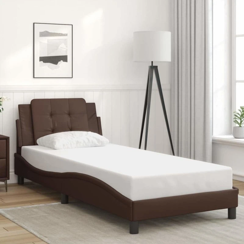vidaXL Sengeramme Zadar 80x200 cm brun kunstlæder